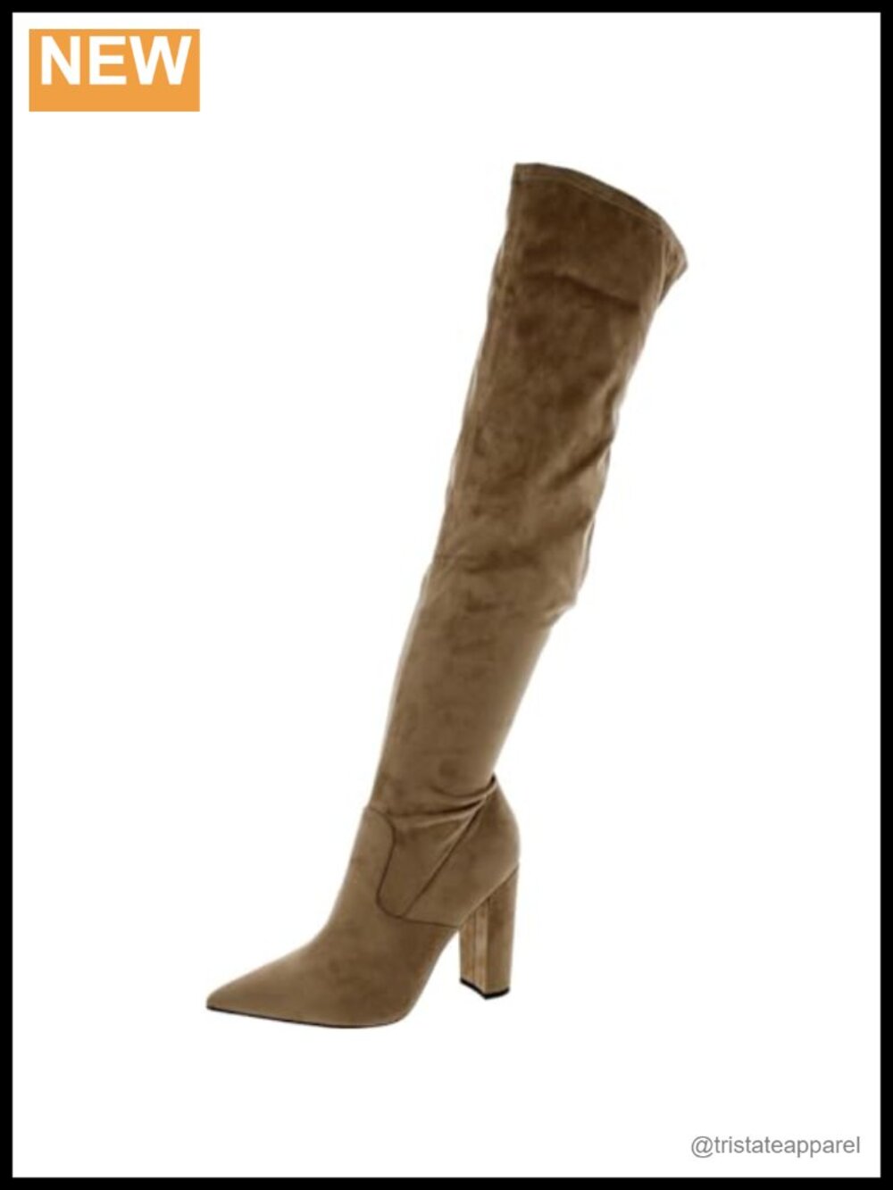 GUESS Suede Over-the-Knee Heeled Boots Pointed Toe Zip Women's Size